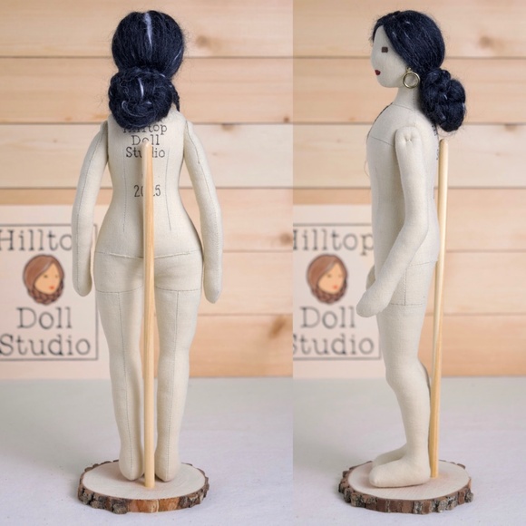 Fabric Doll "Pepper" Handcrafted Textile Cloth Heirloom Primitive Doll - Picture 7 of 11